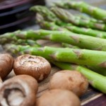 Sauteed Mushrooms and Roasted Asparagus