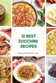 Collage of zucchini recipe photos