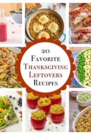 collage of photos of favorite Thanksgiving leftovers recipes