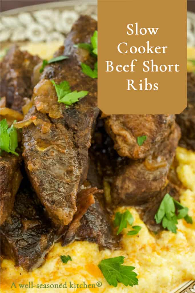 Beef Short Ribs on Creamy Parmesan Polenta formatted for sharing