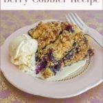 Single serving Berry Cobbler formatted for sharing