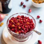 bowl of cranberry and golden raisin relish
