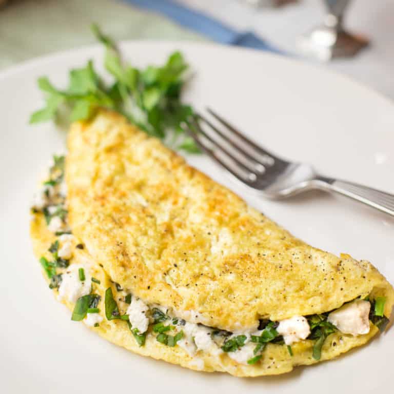 Goat-cheese-herb-omelet-recipe-from-seasonedkitchen.com