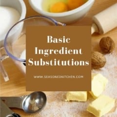 photo of various ingredients including milk, butter, nutmeg, and eggs, with post title superimposed on top.