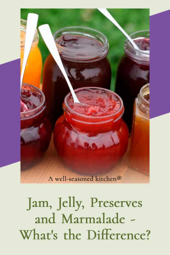 photo of jars of jam, jellies, preserves and marmalade with spoons, formatted for sharing