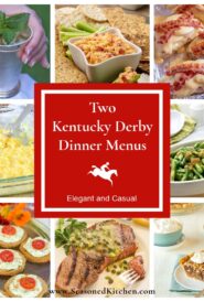 collage of dishes included in the Kentucky Derby Dinner Menus