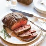 Marinated and roasted leg of lamb