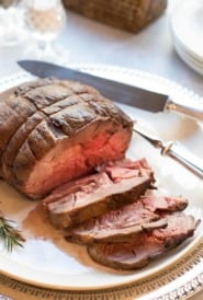 Marinated and roasted leg of lamb