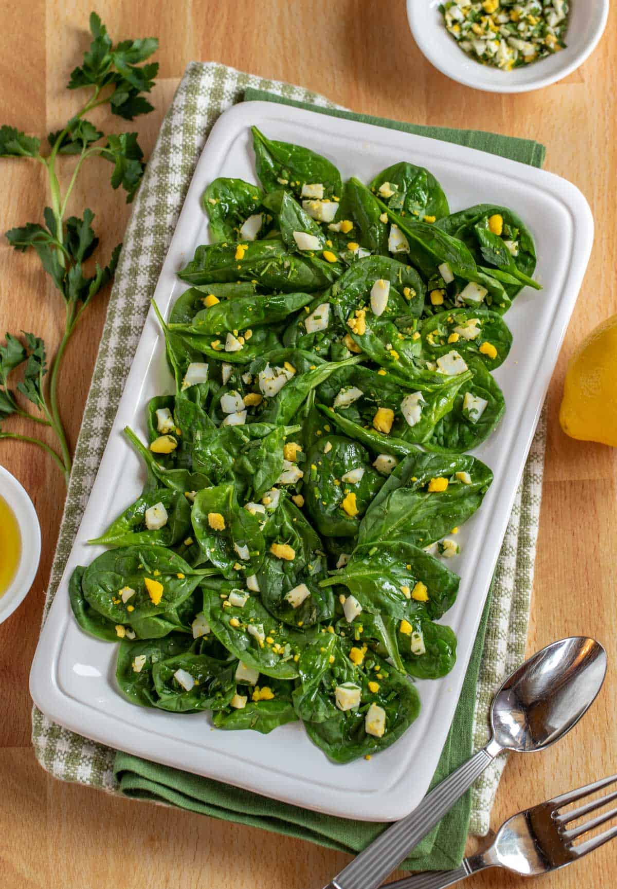 Spinach Salad Recipe with Lemon Dijon Dressing A Well Seasoned Kitchen