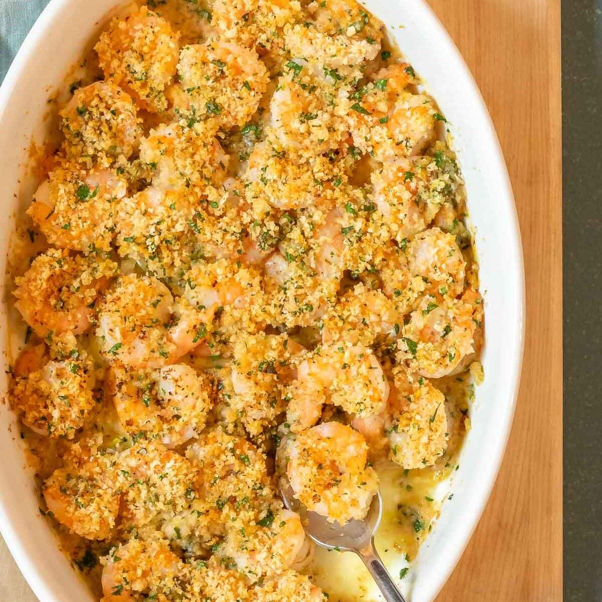 Oven Baked Shrimp with Bread Crumbs - A Well-Seasoned Kitchen