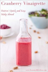 photo of Cranberry Vinaigrette formatted for sharing on Pinterest