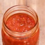 Top view of Easy Marinara Sauce showing consistency.
