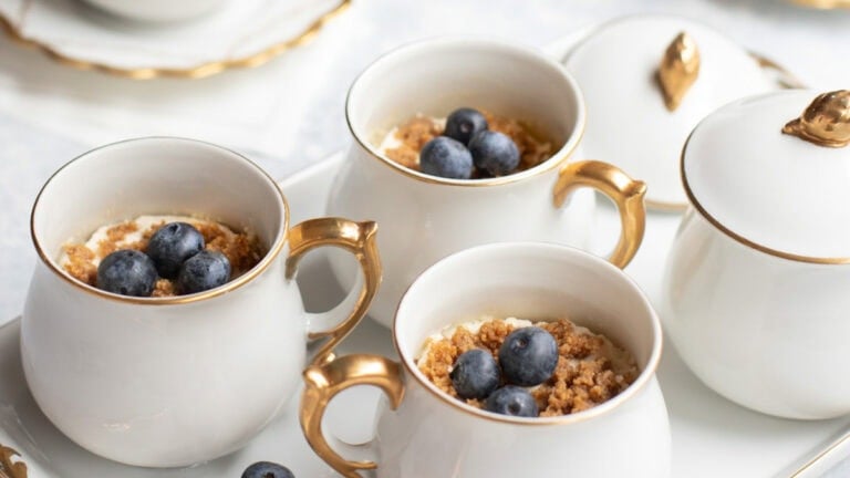 Easy Frozen Lemon Dessert: Individual Pots or One Pan
