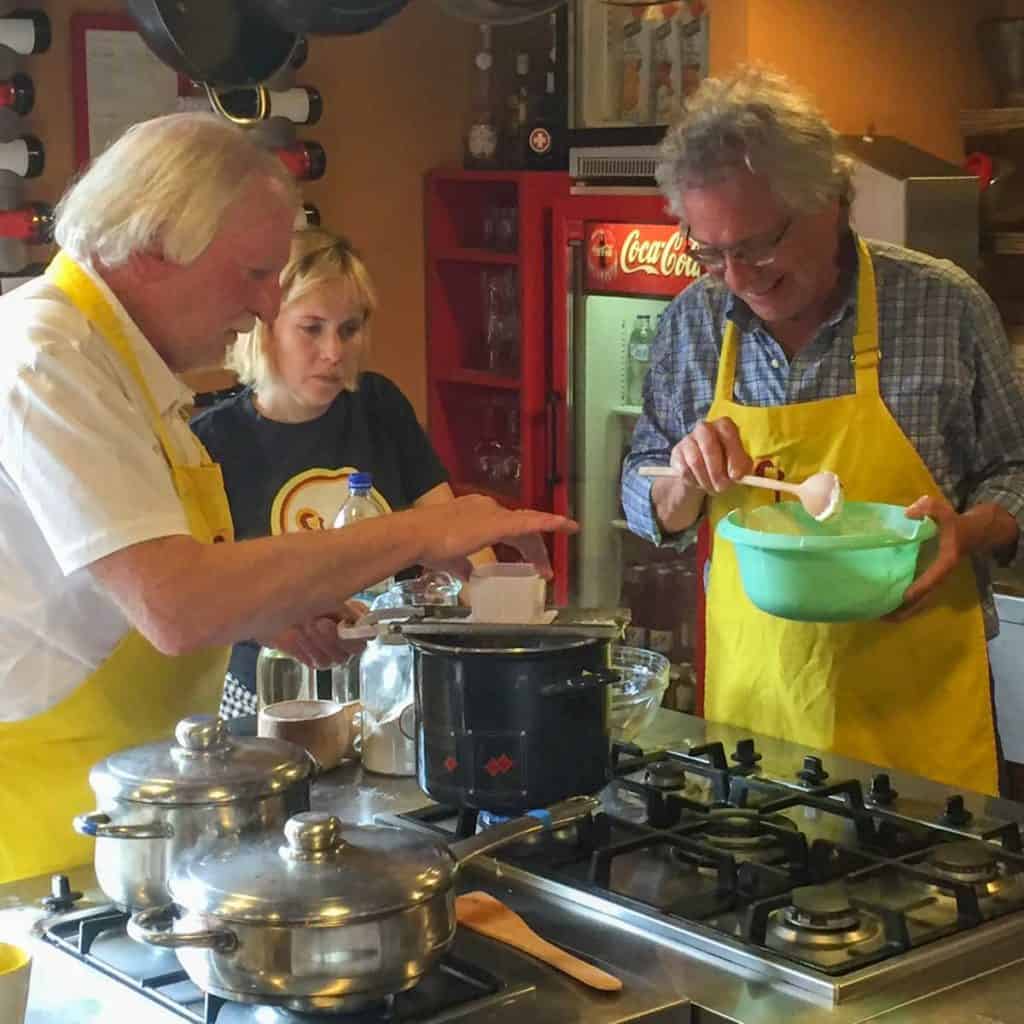 Making Nokedli at Chefparade cooking school