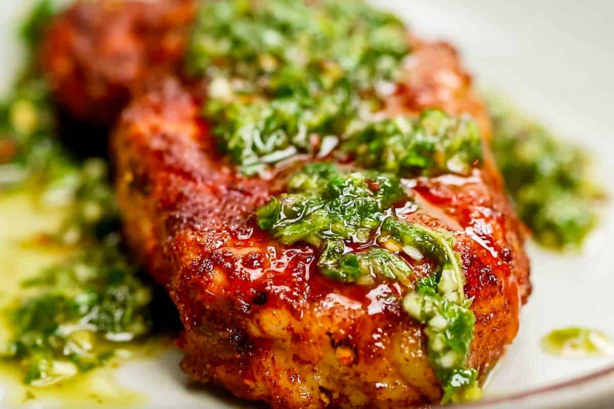 Spicy Pork Chops with Chimichurri Sauce A WellSeasoned Kitchen®