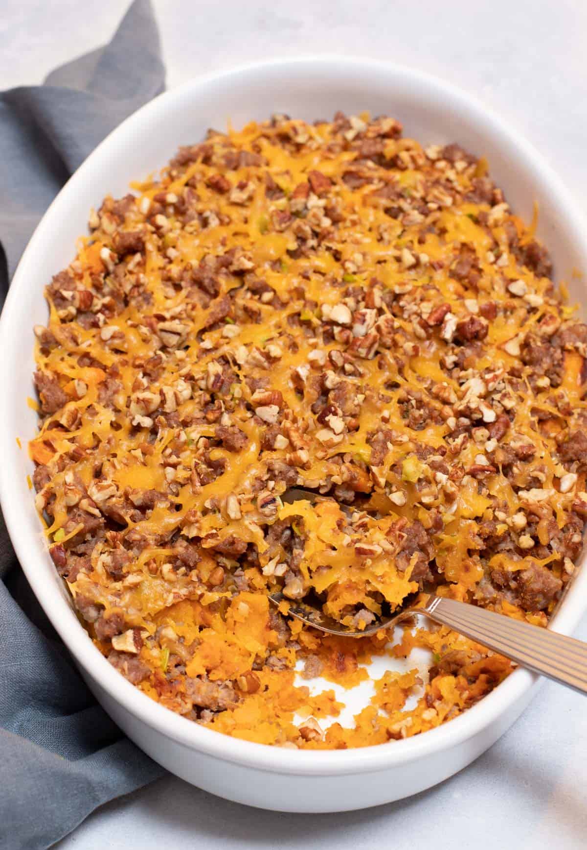 Sausage, Butternut Squash & Yam Casserole A WellSeasoned Kitchen®