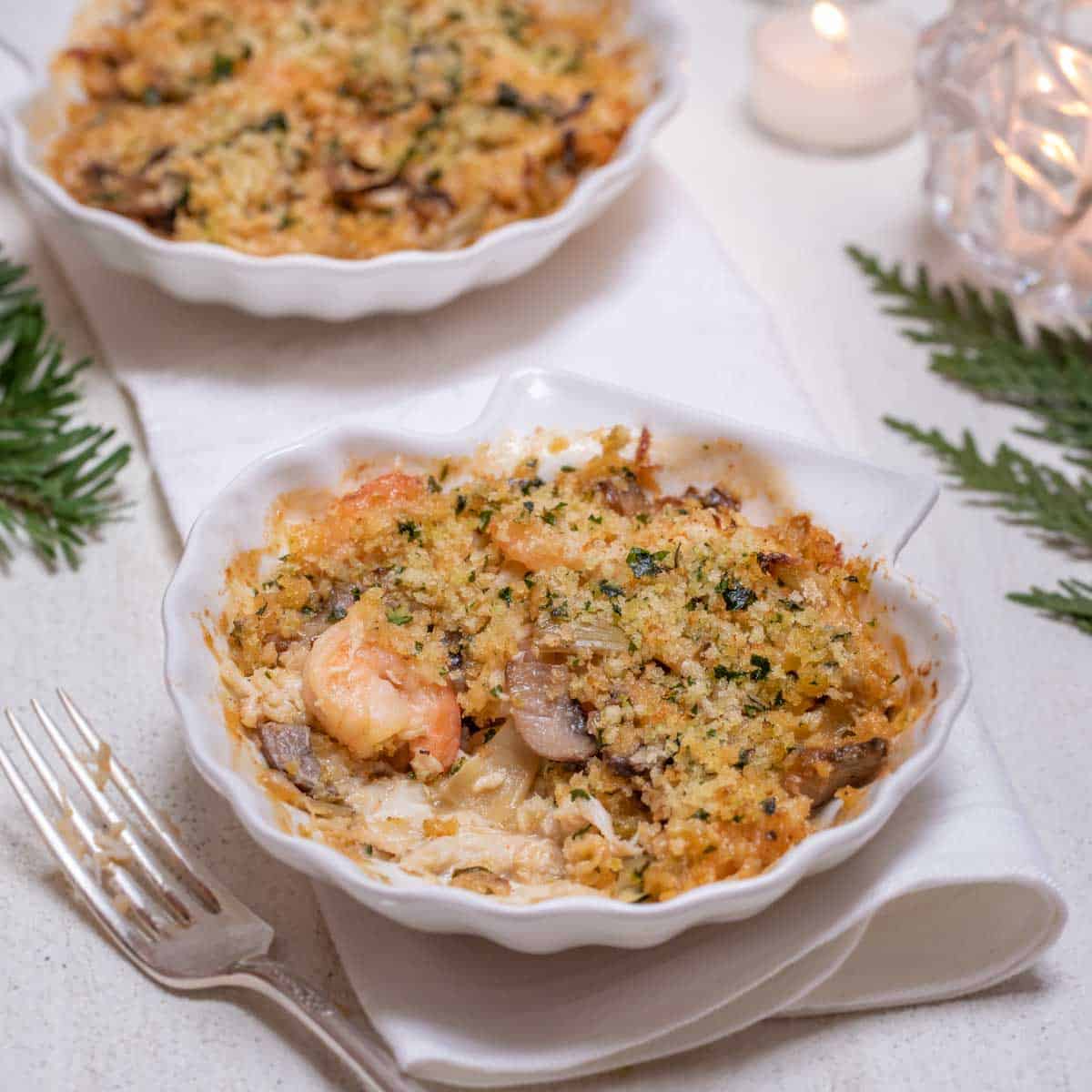 Seafood Shrimp and Crab Au Gratin Recipe A WellSeasoned Kitchen®
