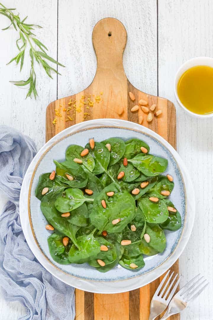 Simple Spinach Salad Lemon Dressing A WellSeasoned Kitchen