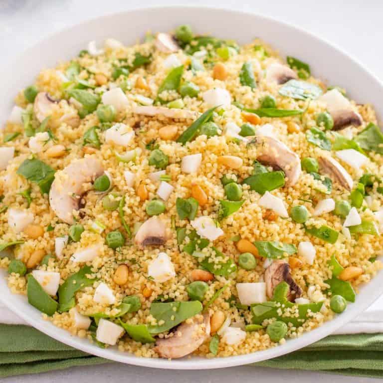 close up of bowl holding Vegetable Couscous