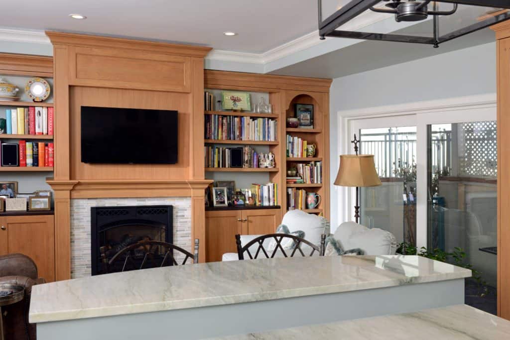 view kitchen into hearth room