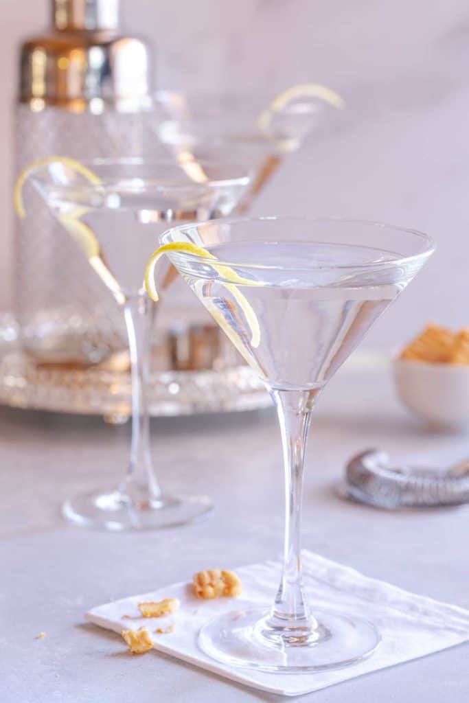 Crystalline martini glass - The Dinner Party