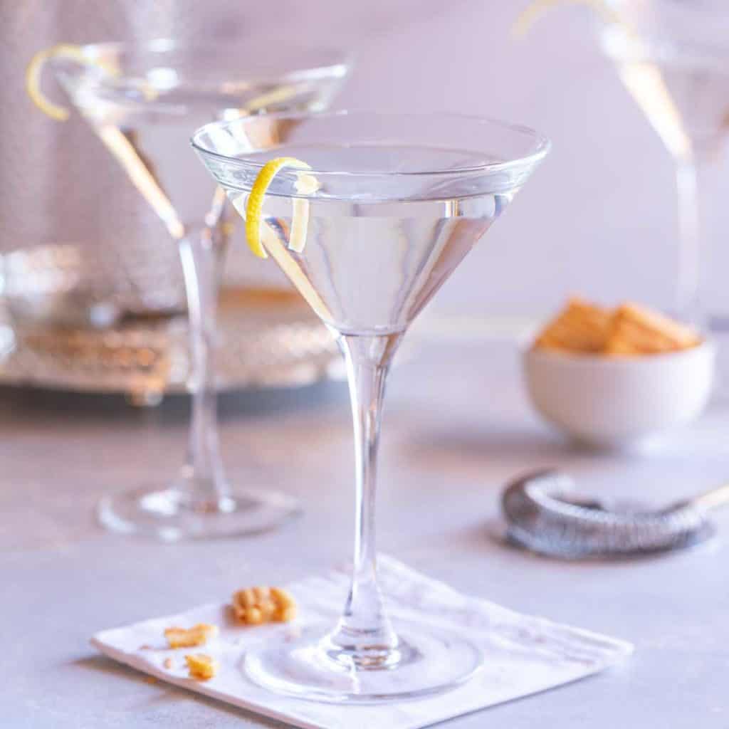 Crystalline martini glass - The Dinner Party